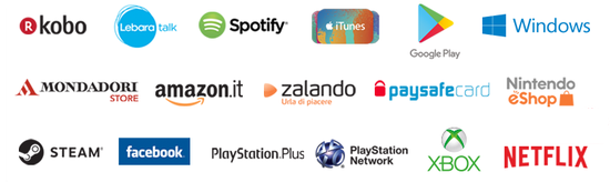 codici acquisto zalando, amazon, spotify, google playstore, playstation